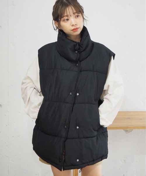 tiptop（ティップトップ）の「ファイバーダウンオーバーベスト（ダウンベスト・レディース・アイボリー/ブラック・FREE）」の8枚目の写真