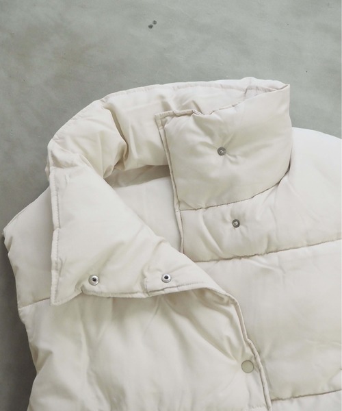 tiptop（ティップトップ）の「ファイバーダウンオーバーベスト（ダウンベスト・レディース・アイボリー/ブラック・FREE）」の16枚目の写真