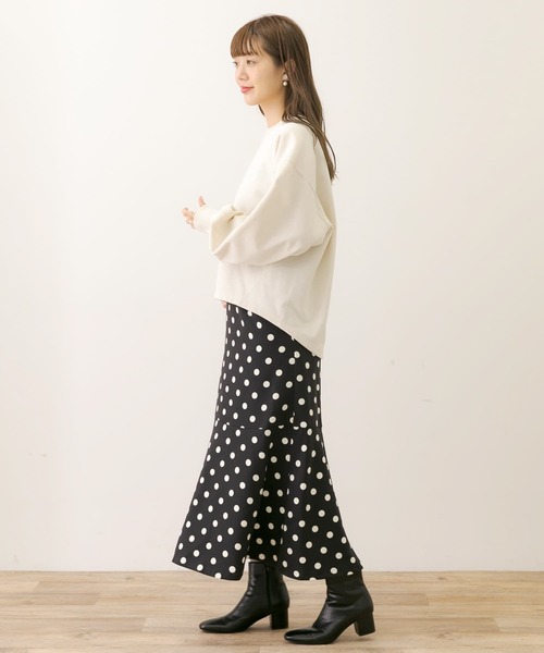 URBAN RESEARCH Sonny Label(アーバンリサーチサニーレーベル)の「ポルカドットトラペーズスカート(スカート・レディース・ブラウン/ブラック・36/38)」の9枚目の写真