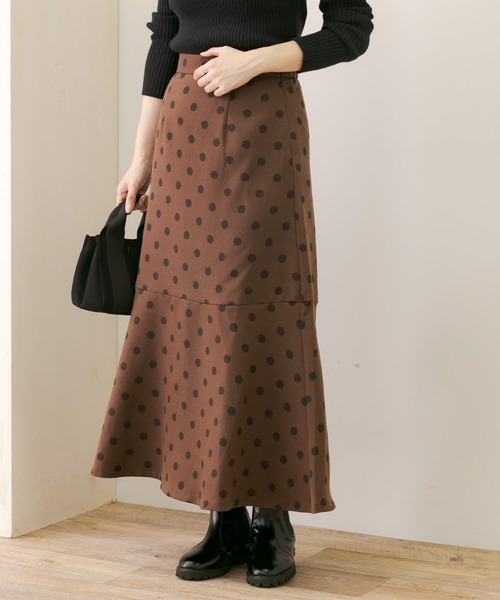 URBAN RESEARCH Sonny Label(アーバンリサーチサニーレーベル)の「ポルカドットトラペーズスカート(スカート・レディース・ブラウン/ブラック・36/38)」の15枚目の写真