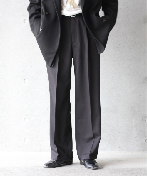 y/m by れぽすけ（イムバイレポスケ）の「センタープレスストレートパンツ（その他パンツ・メンズ・ブラック/オフホワイト・MEDIUM/LARGE）」の18枚目の写真