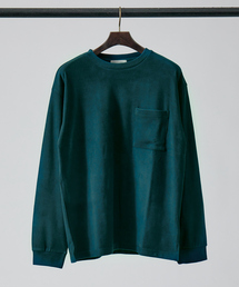 起毛 スムース クルーネック ロング Tシャツ