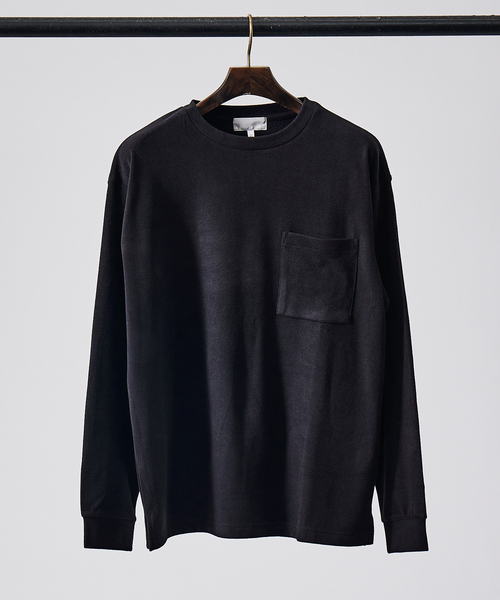 ABAHOUSE GRAY(アバハウスグレイ)の「起毛 スムース クルーネック ロング Tシャツ(Tシャツ/カットソー・メンズ・グレイッシュベージュ/ブラック/ホワイト/ライトグレー/グリーン・46/48)」の3枚目の写真