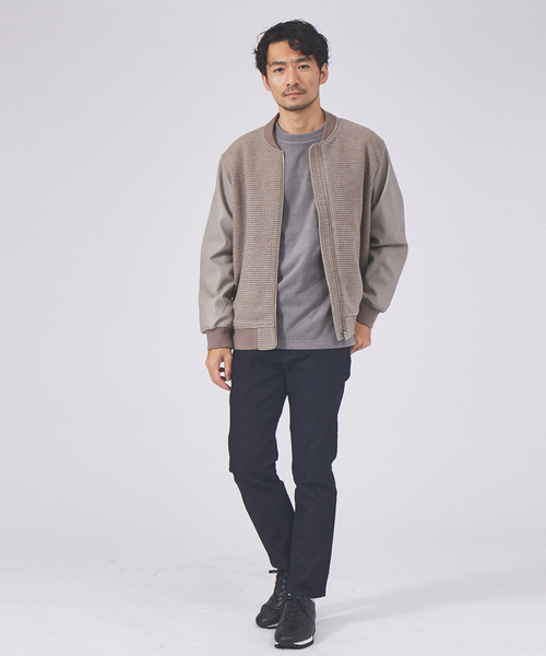 ABAHOUSE GRAY(アバハウスグレイ)の「起毛 スムース クルーネック ロング Tシャツ(Tシャツ/カットソー・メンズ・グレイッシュベージュ/ブラック/ホワイト/ライトグレー/グリーン・46/48)」の18枚目の写真