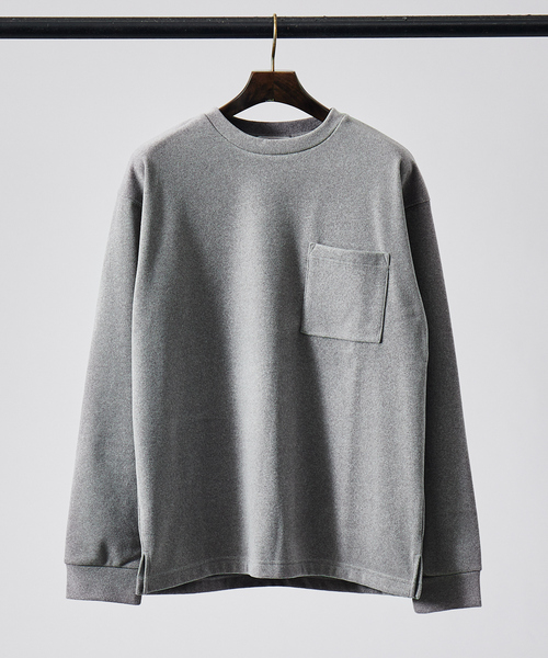 ABAHOUSE GRAY(アバハウスグレイ)の「起毛 スムース クルーネック ロング Tシャツ(Tシャツ/カットソー・メンズ・グレイッシュベージュ/ブラック/ホワイト/ライトグレー/グリーン・46/48)」の17枚目の写真