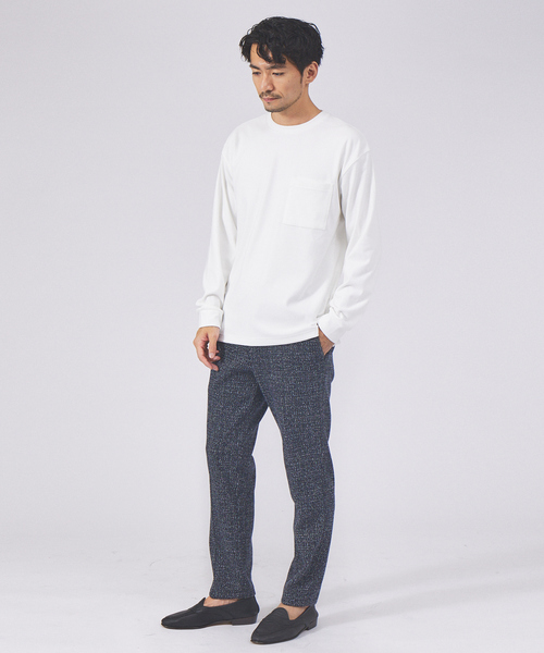 ABAHOUSE GRAY(アバハウスグレイ)の「起毛 スムース クルーネック ロング Tシャツ(Tシャツ/カットソー・メンズ・グレイッシュベージュ/ブラック/ホワイト/ライトグレー/グリーン・46/48)」の11枚目の写真