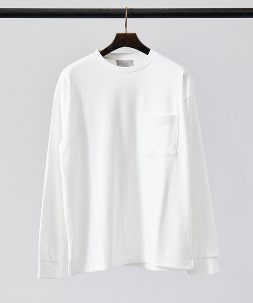 ABAHOUSE GRAY(アバハウスグレイ)の「起毛 スムース クルーネック ロング Tシャツ(Tシャツ/カットソー・メンズ・グレイッシュベージュ/ブラック/ホワイト/ライトグレー/グリーン・46/48)」の9枚目の写真