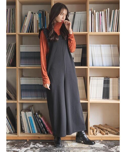 Green Parks(グリーンパークス)の「・novem 9 ラッフルサロペットパンツ(つなぎ/オールインワン・レディース・イエロー/ブラウン/ブラック・FREE)」の17枚目の写真