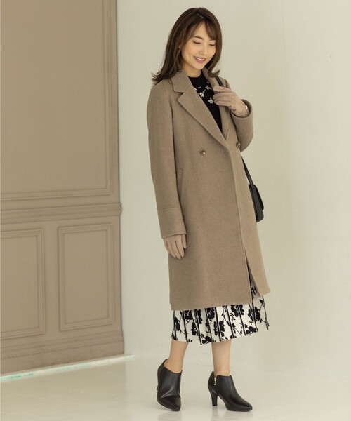 index（インデックス）の「◆カシミヤ混ダブルチェスターコート【WEB限定サイズ】（チェスターコート・レディース・チャコールグレー/ネイビー/サンドベージュ・36/38/40/42）」の14枚目の写真