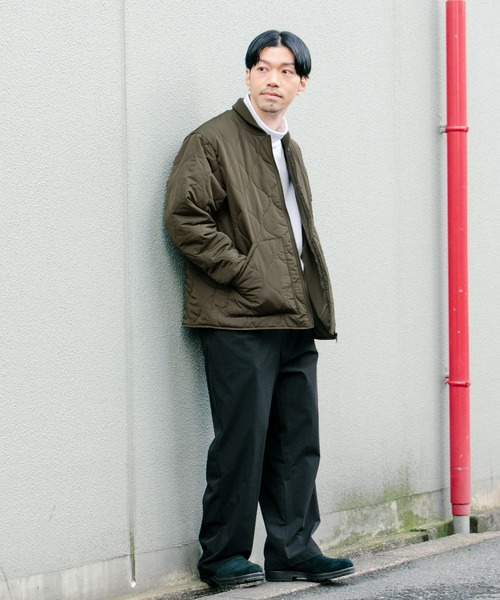 ITEMS URBANRESEARCH（アイテムズ アーバンリサーチ）の「中綿キルティング リブ衿ブルゾン（ブルゾン・メンズ・カーキ/ブラック/ネイビー・LARGE/MEDIUM）」の6枚目の写真