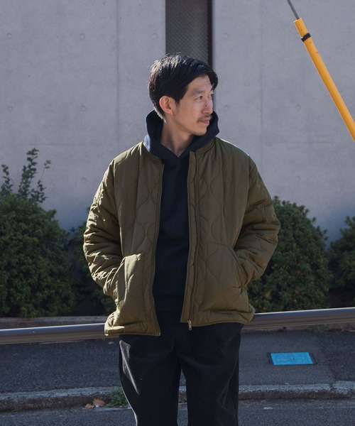 ITEMS URBANRESEARCH（アイテムズ アーバンリサーチ）の「中綿キルティング リブ衿ブルゾン（ブルゾン・メンズ・カーキ/ブラック/ネイビー・LARGE/MEDIUM）」の8枚目の写真