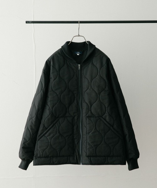 ITEMS URBANRESEARCH（アイテムズ アーバンリサーチ）の「中綿キルティング リブ衿ブルゾン（ブルゾン・メンズ・カーキ/ブラック/ネイビー・LARGE/MEDIUM）」の18枚目の写真