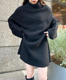 【全店舗再入荷】ボトルネックAラインミニワンピース