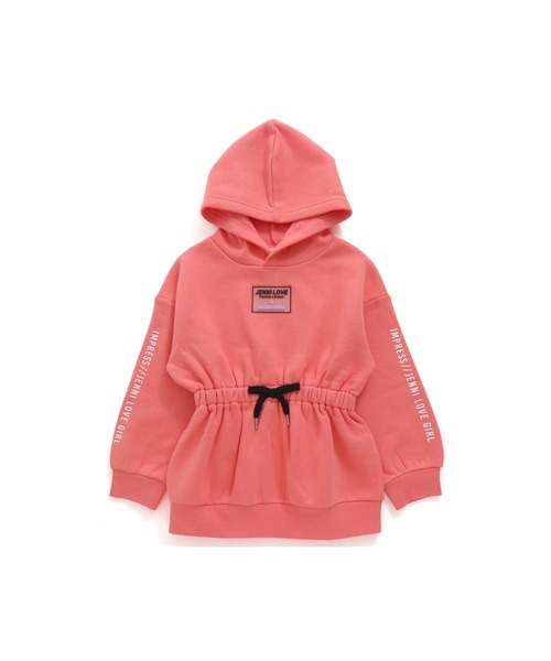 JENNI love(ジェニィラブ)の「裏起毛ウエストマークロング丈パーカー(パーカー・キッズ・グレー/オレンジ/グリーン・130cm/140cm/150cm/160cm)」の12枚目の写真