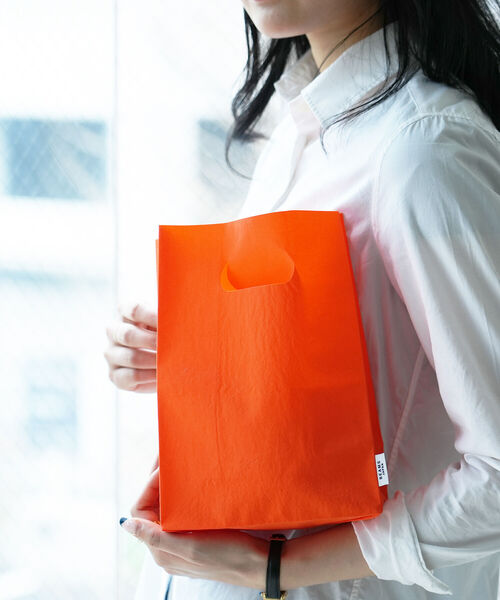 BEAMS JAPAN（ビームス　ジャパン）の「BEAMS JAPAN / KONBU バゲットバッグ S（トートバッグ・メンズ・ホワイト/オレンジ/ネイビー・ONE SIZE）」の3枚目の写真