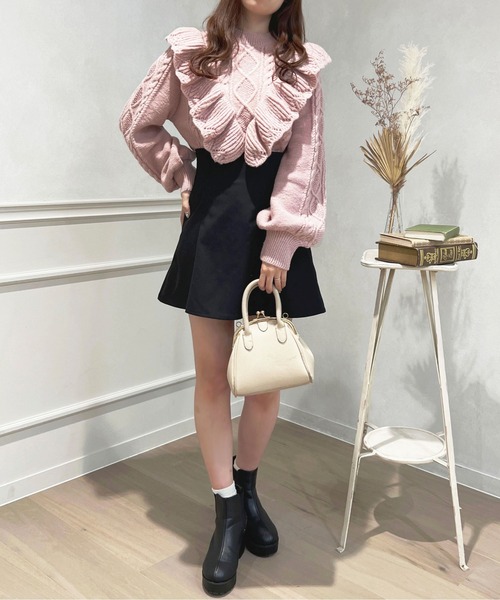 apres jour(アプレジュール)の「フリルデザインニット【ZOZOTOWN限定アイテム】(ニット/セーター・レディース・アイボリー/ライトベージュ/ピンク・X-LARGE/フリー)」の5枚目の写真