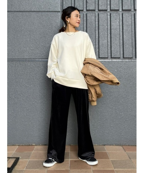 HONEYSUCKLE ROSE(ハニーサックルローズ)の「【HONEYSUCKLE ROSE】ベロアコールワイド(その他パンツ・レディース・ブラック/オフホワイト/サックスブルー/ピンク/ダークグレー/ライラック・M/L)」の22枚目の写真