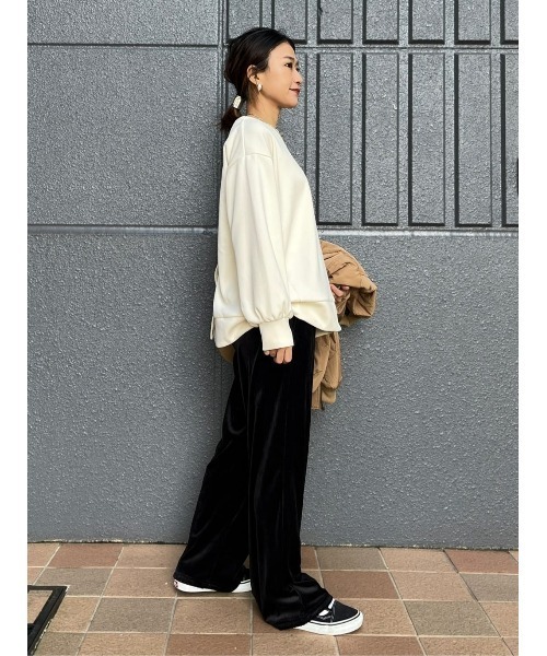 HONEYSUCKLE ROSE(ハニーサックルローズ)の「【HONEYSUCKLE ROSE】ベロアコールワイド(その他パンツ・レディース・ブラック/オフホワイト/サックスブルー/ピンク/ダークグレー/ライラック・M/L)」の21枚目の写真