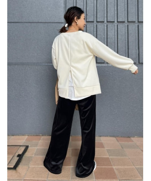 HONEYSUCKLE ROSE(ハニーサックルローズ)の「【HONEYSUCKLE ROSE】ベロアコールワイド(その他パンツ・レディース・ブラック/オフホワイト/サックスブルー/ピンク/ダークグレー/ライラック・M/L)」の20枚目の写真