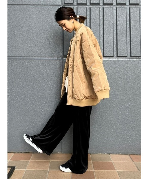HONEYSUCKLE ROSE(ハニーサックルローズ)の「【HONEYSUCKLE ROSE】ベロアコールワイド(その他パンツ・レディース・ブラック/オフホワイト/サックスブルー/ピンク/ダークグレー/ライラック・M/L)」の18枚目の写真