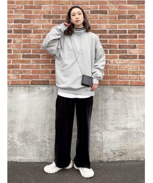 HONEYSUCKLE ROSE(ハニーサックルローズ)の「【HONEYSUCKLE ROSE】ベロアコールワイド(その他パンツ・レディース・ブラック/オフホワイト/サックスブルー/ピンク/ダークグレー/ライラック・M/L)」の16枚目の写真