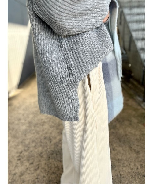 HONEYSUCKLE ROSE(ハニーサックルローズ)の「【HONEYSUCKLE ROSE】ベロアコールワイド(その他パンツ・レディース・ブラック/オフホワイト/サックスブルー/ピンク/ダークグレー/ライラック・M/L)」の10枚目の写真
