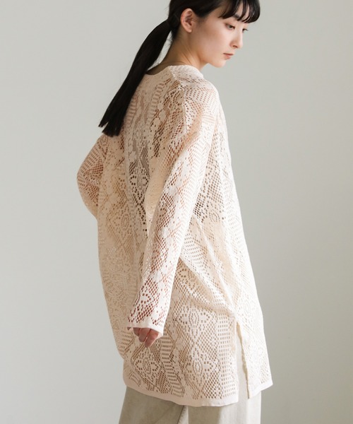 select MOCA（セレクトモカ）の「キーネックカットレースプルオーバー（Tシャツ/カットソー・レディース・ブラック/アイボリー・FREE）」の11枚目の写真