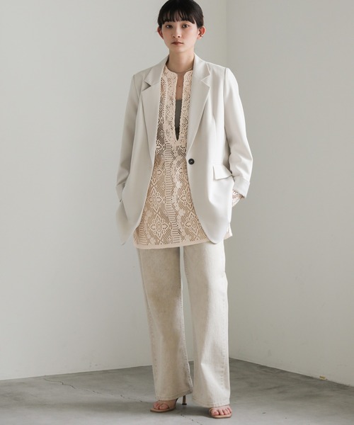 select MOCA（セレクトモカ）の「キーネックカットレースプルオーバー（Tシャツ/カットソー・レディース・ブラック/アイボリー・FREE）」の14枚目の写真