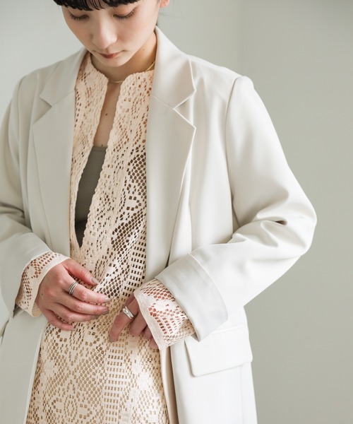 select MOCA（セレクトモカ）の「キーネックカットレースプルオーバー（Tシャツ/カットソー・レディース・ブラック/アイボリー・FREE）」の12枚目の写真