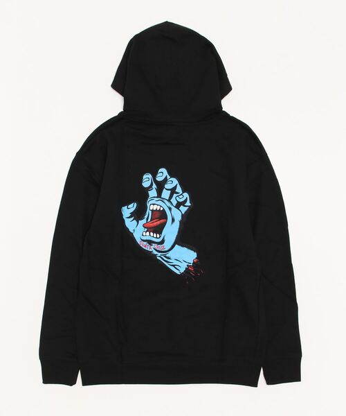 SANTA CRUZ（サンタクルーズ）の「【SANTA CRUZ】 サンタクルーズ SCREAMING HAND PULLOVER HOODIE グラフィック プリント パーカー メンズ（パーカー・メンズ・ホワイト/ブラック・M/XL/L）」の4枚目の写真