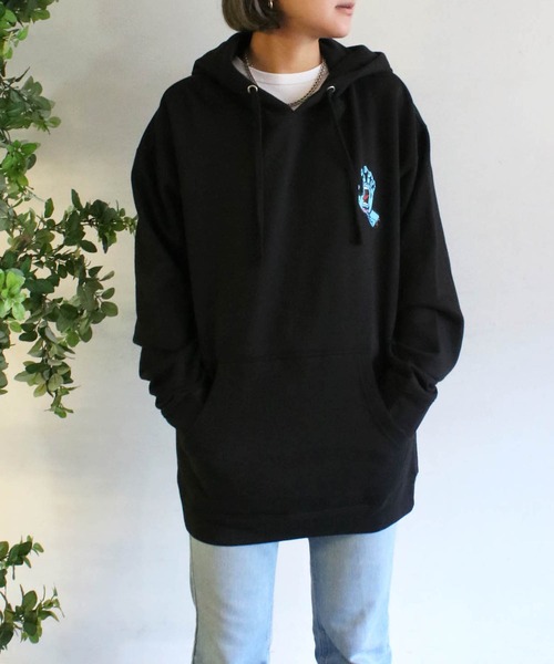 SANTA CRUZ（サンタクルーズ）の「【SANTA CRUZ】 サンタクルーズ SCREAMING HAND PULLOVER HOODIE グラフィック プリント パーカー メンズ（パーカー・メンズ・ホワイト/ブラック・M/XL/L）」の11枚目の写真