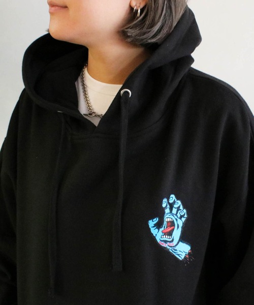 SANTA CRUZ（サンタクルーズ）の「【SANTA CRUZ】 サンタクルーズ SCREAMING HAND PULLOVER HOODIE グラフィック プリント パーカー メンズ（パーカー・メンズ・ホワイト/ブラック・M/XL/L）」の12枚目の写真