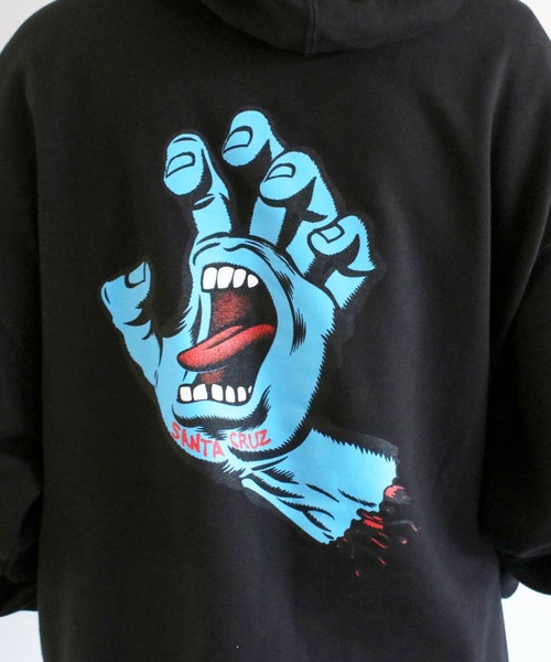 SANTA CRUZ（サンタクルーズ）の「【SANTA CRUZ】 サンタクルーズ SCREAMING HAND PULLOVER HOODIE グラフィック プリント パーカー メンズ（パーカー・メンズ・ホワイト/ブラック・M/XL/L）」の14枚目の写真