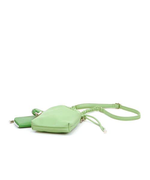 cache cache（カシュ カシュ）の「カシュカシュ cachecache / バンジーコード巾着スマホショルダー（ショルダーバッグ・レディース・アイボリー/ベージュ系その他/イエロー/グリーン/パープル/ブラック・FREE）」の19枚目の写真