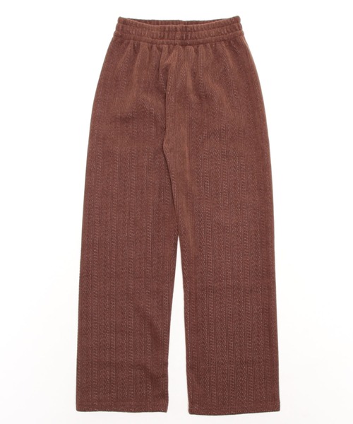 MAISON DE THERESE（メゾン ド テレーズ）の「暖かいシュニール裏毛ワイドパンツ（その他パンツ・レディース・ブラック/ブラウン/ピンク/アイボリー/ダークグレー/カーキ・S/M/L）」の5枚目の写真