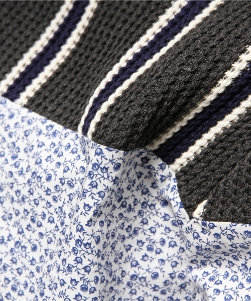 SHIPS JET BLUE（シップスジェットブルー）の「★★SHIPS JET BLUE(シップス ジェットブルー): パッチワーク 7スリーブカットソー 15SS（Tシャツ/カットソー・メンズ・イエロー/ネイビー/グレー/ワイン・LARGE/MEDIUM/SMALL）」の10枚目の写真