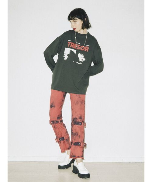 jouetie（ジュエティ）の「フォトBIGロンT（Tシャツ/カットソー・レディース・ブラック/オフホワイト/オレンジ・MEDIUM）」の15枚目の写真