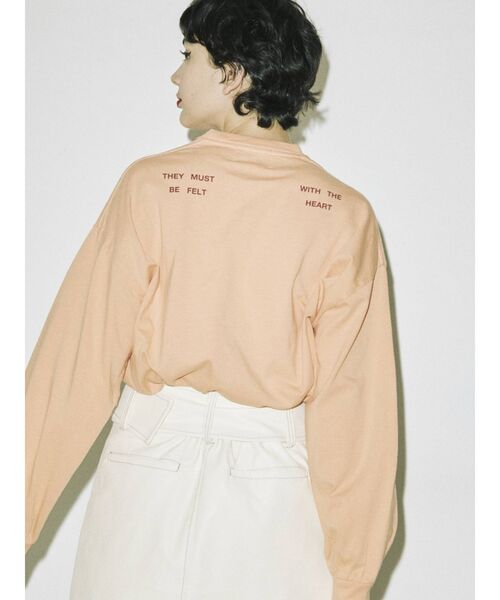 jouetie（ジュエティ）の「フォトBIGロンT（Tシャツ/カットソー・レディース・ブラック/オフホワイト/オレンジ・MEDIUM）」の18枚目の写真