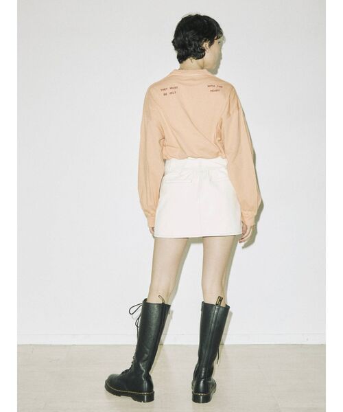 jouetie（ジュエティ）の「フォトBIGロンT（Tシャツ/カットソー・レディース・ブラック/オフホワイト/オレンジ・MEDIUM）」の22枚目の写真