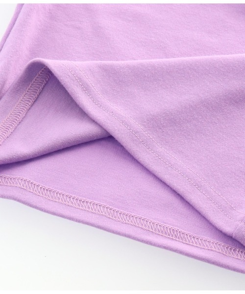 ANAP GiRL(アナップガール)の「ボールチェーンスピンドルミニトップスカットソー(Tシャツ/カットソー・キッズ・ラベンダー/ブラック・S/M/XS)」の9枚目の写真