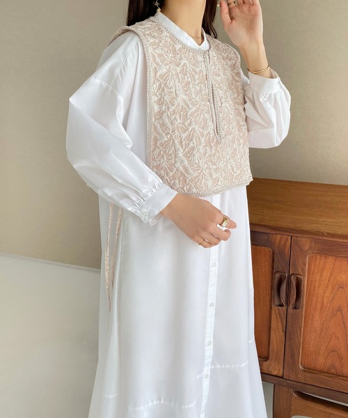 callautia（カラウティア）の「ジャガードショートベスト（ベスト・レディース・ブラック/ベージュ/ブラウン・FREE）」の10枚目の写真