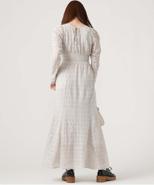 archives（アルシーヴ）の「チュール刺繍サイドシャーリングワンピース（ワンピース・レディース・グレー/ブラック/アイボリー・MEDIUM）」の18枚目の写真