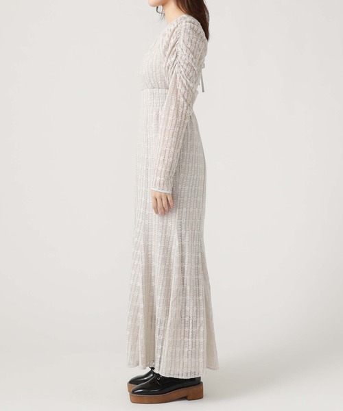 archives（アルシーヴ）の「チュール刺繍サイドシャーリングワンピース（ワンピース・レディース・グレー/ブラック/アイボリー・MEDIUM）」の20枚目の写真