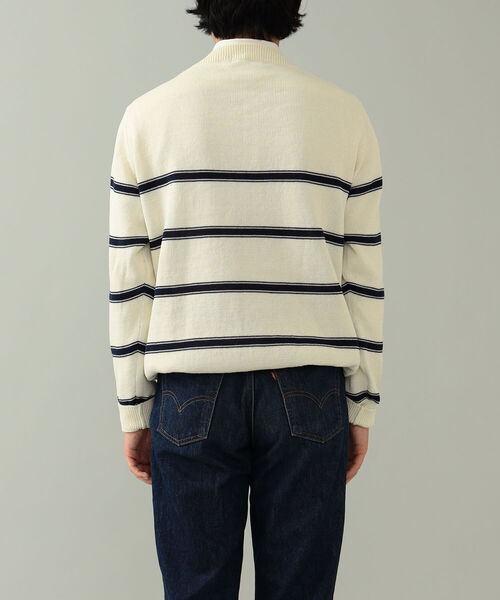 BEAMS F（ビームスエフ）の「Macalastair / ボーダー クルーネック ニット（ニット/セーター・メンズ・ホワイト/イエロー・40/38）」の9枚目の写真