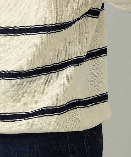 BEAMS F（ビームスエフ）の「Macalastair / ボーダー クルーネック ニット（ニット/セーター・メンズ・ホワイト/イエロー・40/38）」の12枚目の写真