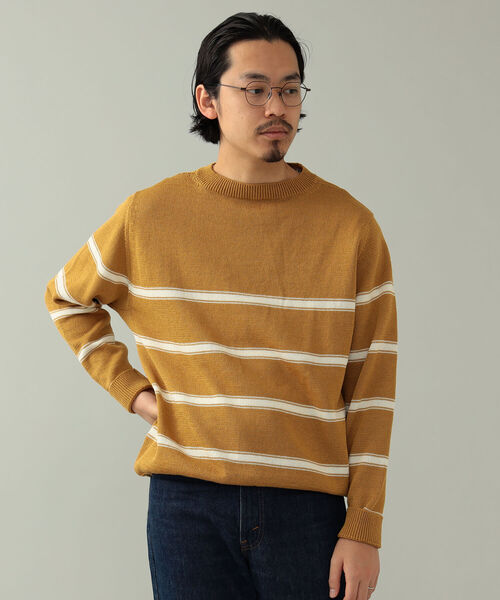 BEAMS F（ビームスエフ）の「Macalastair / ボーダー クルーネック ニット（ニット/セーター・メンズ・ホワイト/イエロー・40/38）」の14枚目の写真