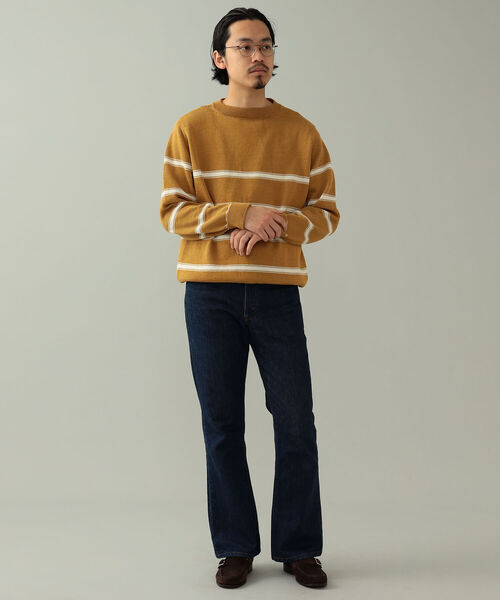 BEAMS F（ビームスエフ）の「Macalastair / ボーダー クルーネック ニット（ニット/セーター・メンズ・ホワイト/イエロー・40/38）」の15枚目の写真