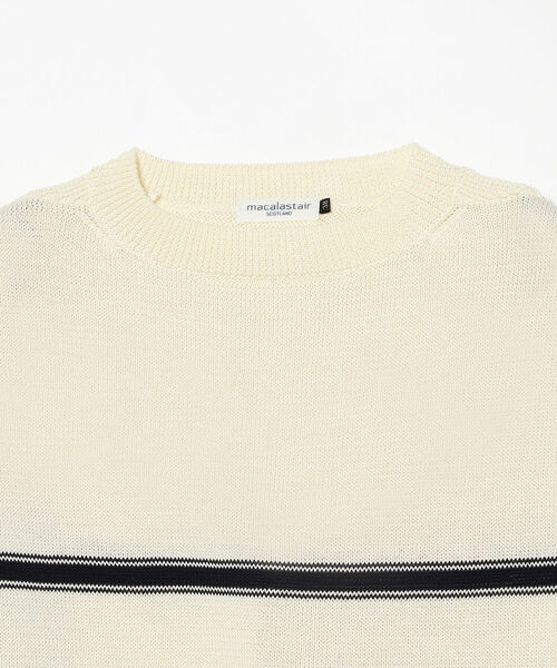BEAMS F（ビームスエフ）の「Macalastair / ボーダー クルーネック ニット（ニット/セーター・メンズ・ホワイト/イエロー・40/38）」の19枚目の写真