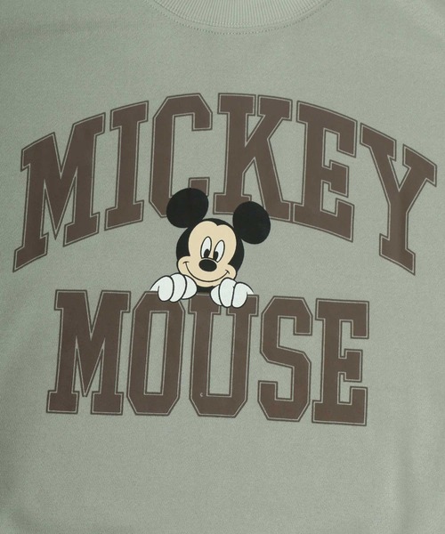 Disney（ディズニー）の「Disney（ディズニー）ミッキーマウス・くまのプーさんカレッジロゴプリント スウェットトップス レディース/トレーナープルオーバー（スウェット・レディース・グリーン/ライトグリーン/レッド/オフホワイト・L/M）」の10枚目の写真