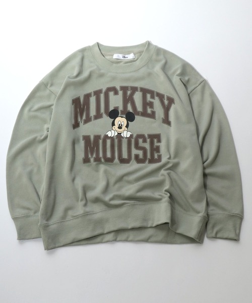 Disney（ディズニー）の「Disney（ディズニー）ミッキーマウス・くまのプーさんカレッジロゴプリント スウェットトップス レディース/トレーナープルオーバー（スウェット・レディース・グリーン/ライトグリーン/レッド/オフホワイト・L/M）」の21枚目の写真